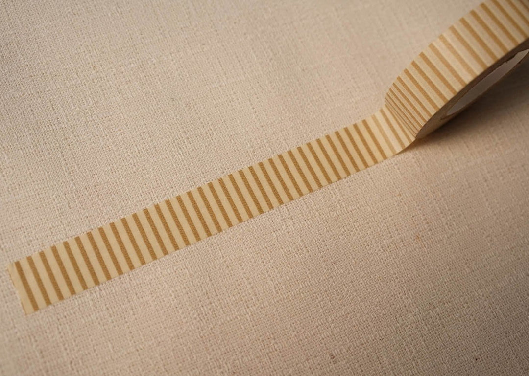 Classiky Stripe Washi Tapes - 15mm Walnut