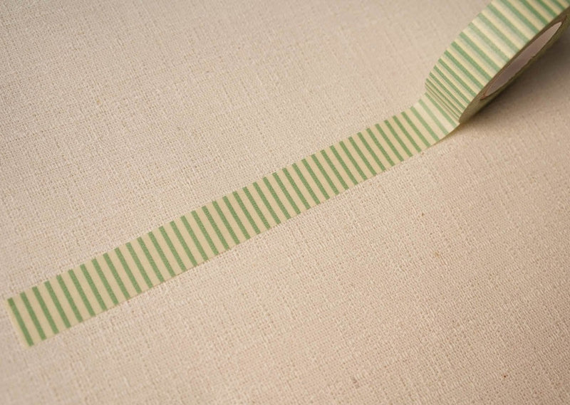 Classiky Stripe Washi Tapes - 15mm Green