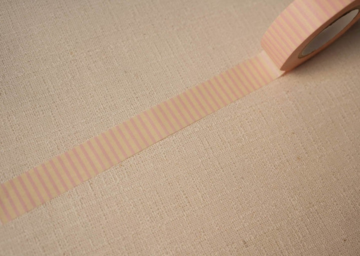 Classiky Stripe Washi Tapes - 15mm Pink