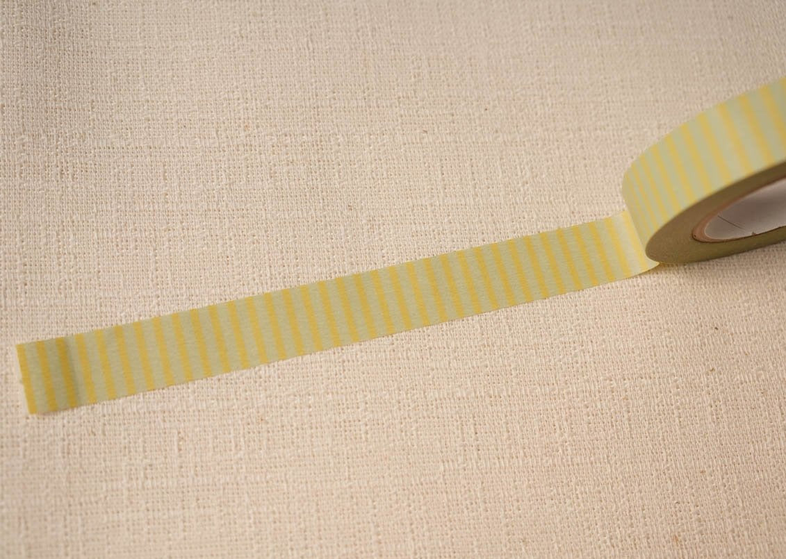Classiky Stripe Washi Tapes - 13mm Mustard