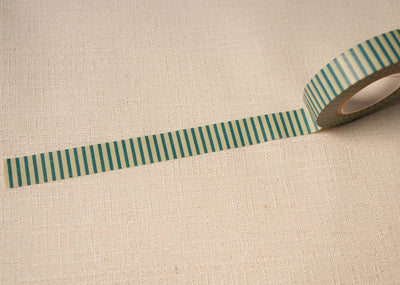 Classiky Stripe Washi Tapes - 13mm Blue-green