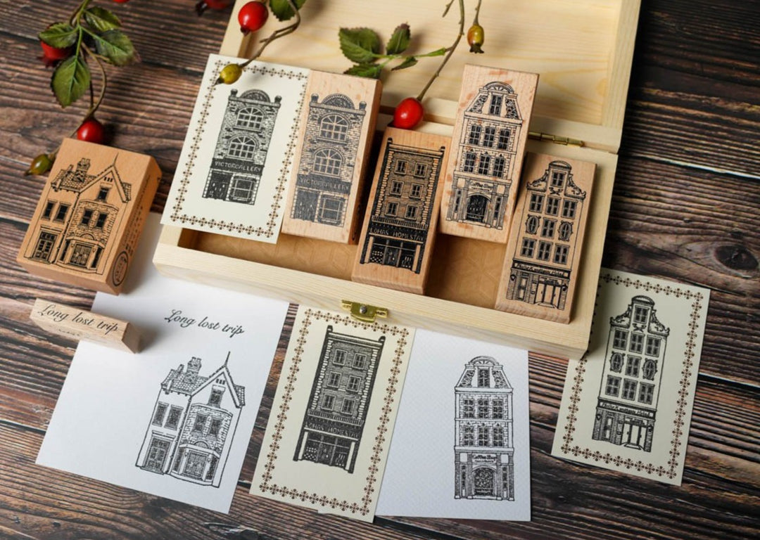 Lady F Stamp Set - Medieval Buildings