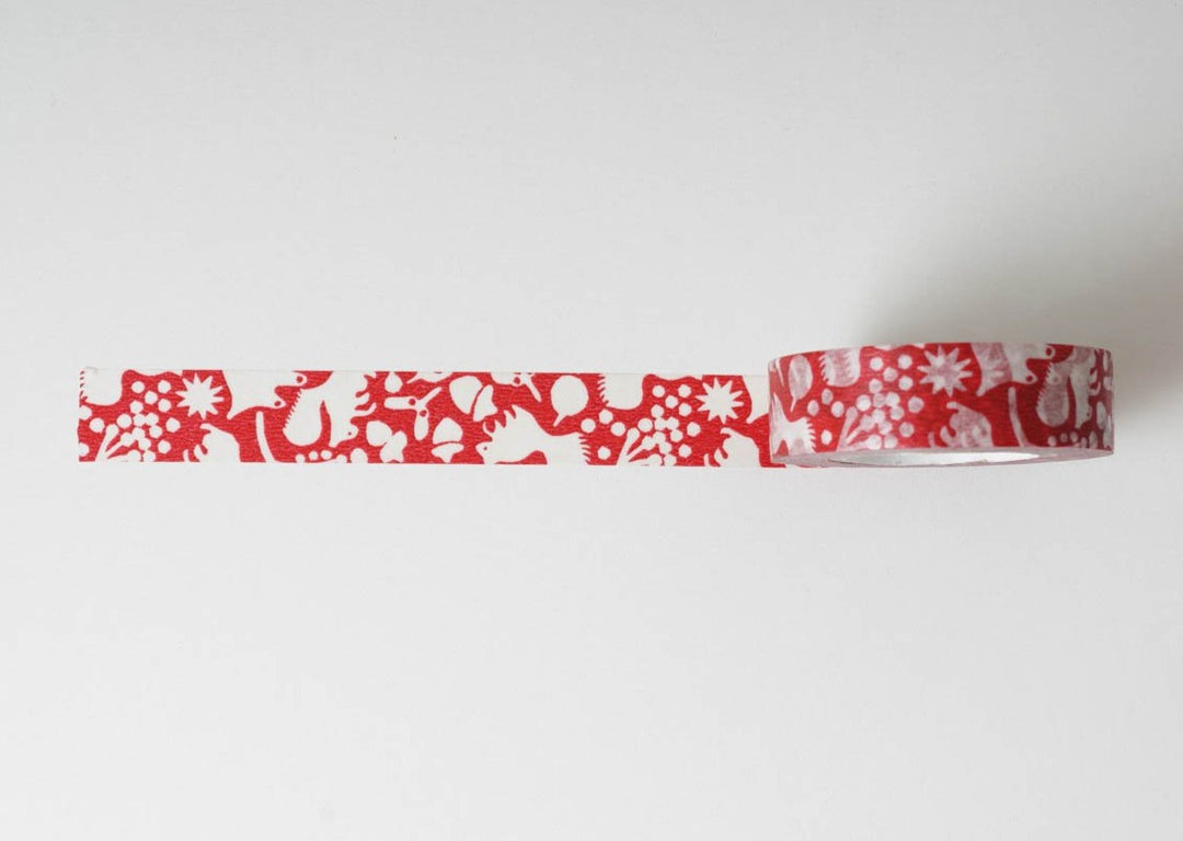 Classiky Washi Tape - Forest of Squirrel Red