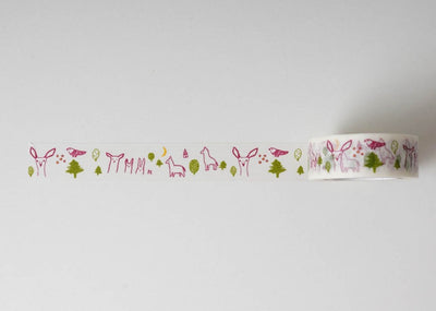 Classiky Washi Tape - Forest Red Wine