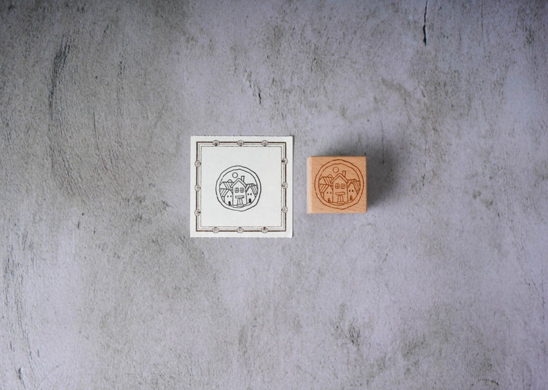 Lady F Stamp - Little Houses B