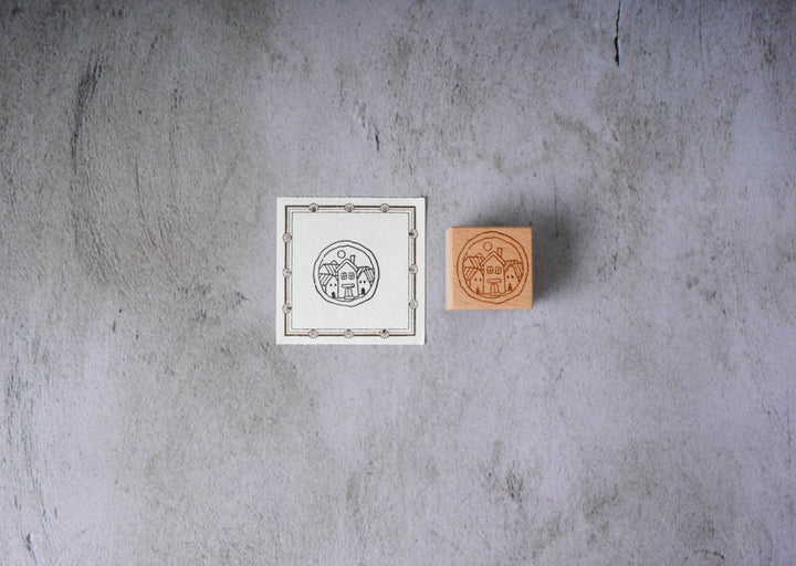 Lady F Stamp - Little Houses B