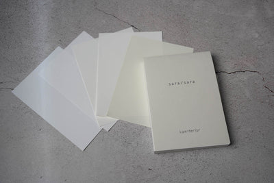 Kamiterior Memoterior Paper Set - White Sara/Sara Smooth