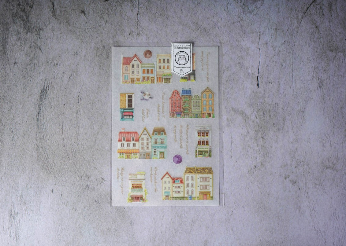 Lady F Transfer Stickers - French Towns A
