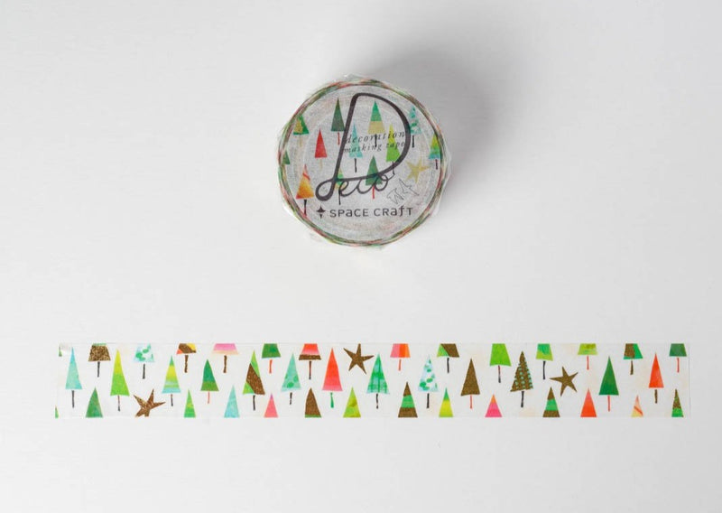 Round Top Space Craft Washi Tape - Christmas Trees