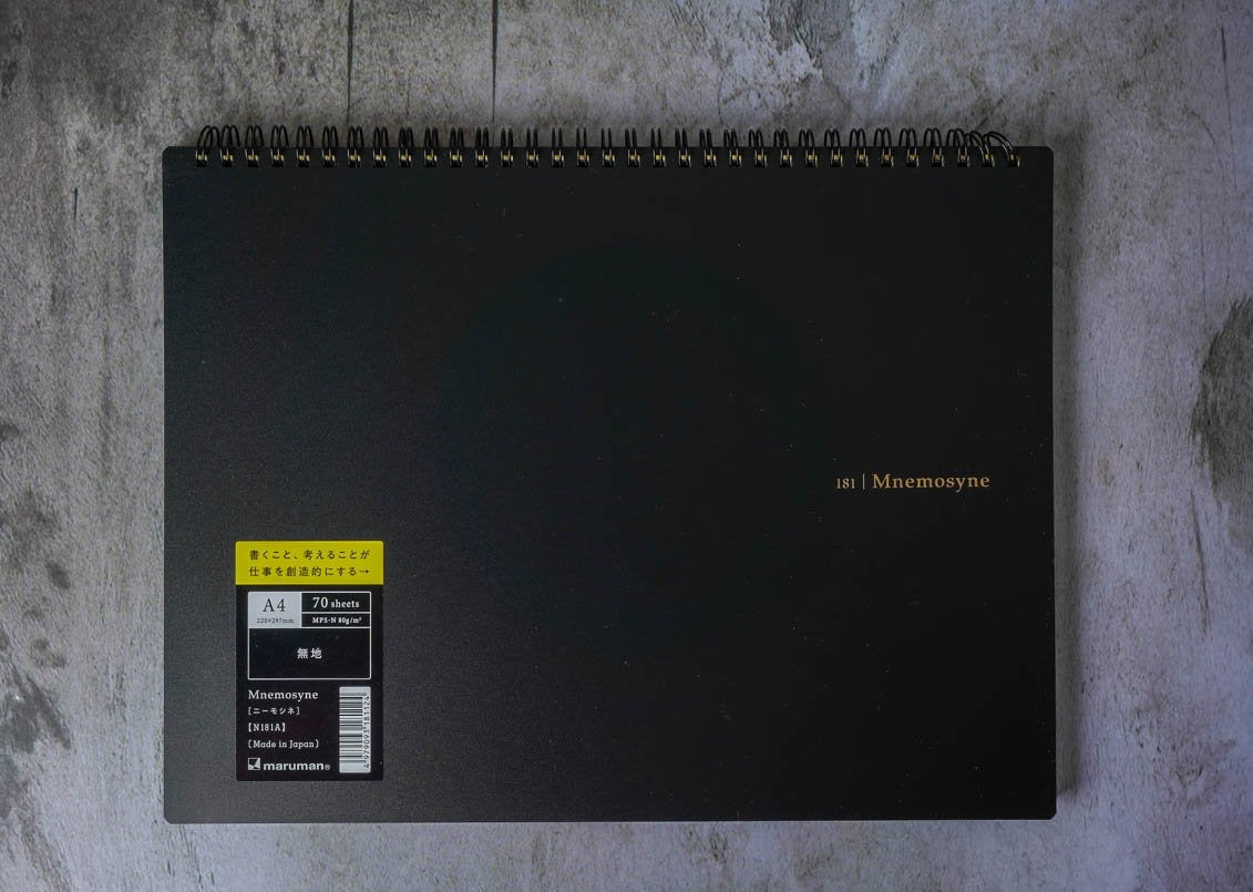 Maruman Mnemosyne Ring bound Notebook  - A4 Blank