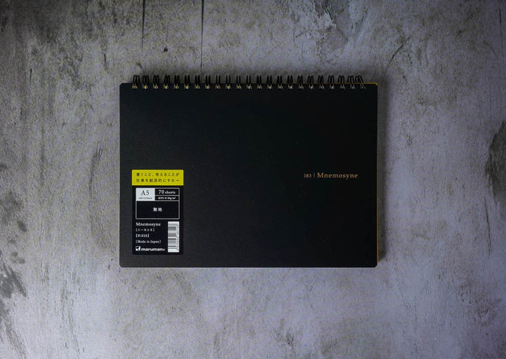 Maruman Mnemosyne Ring bound Notebook  - A5 Blank Horizontal