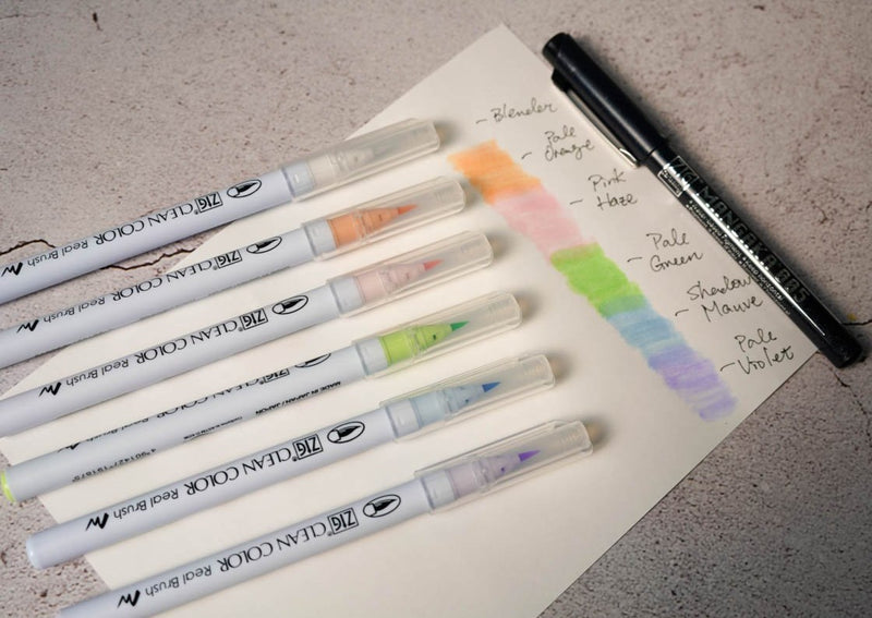 Kuretake ZIG Mangaka Watercolor Brush Pen set Dreamy Color Set