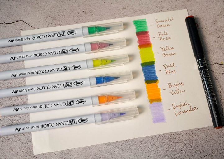 Kuretake ZIG Mangaka Watercolor Brush　Set　Scandinavian Color Color Set