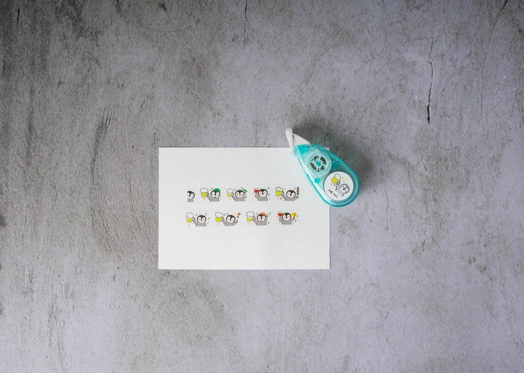 PLUS Petit Deco Rush Tape - Happy Hour Penguin