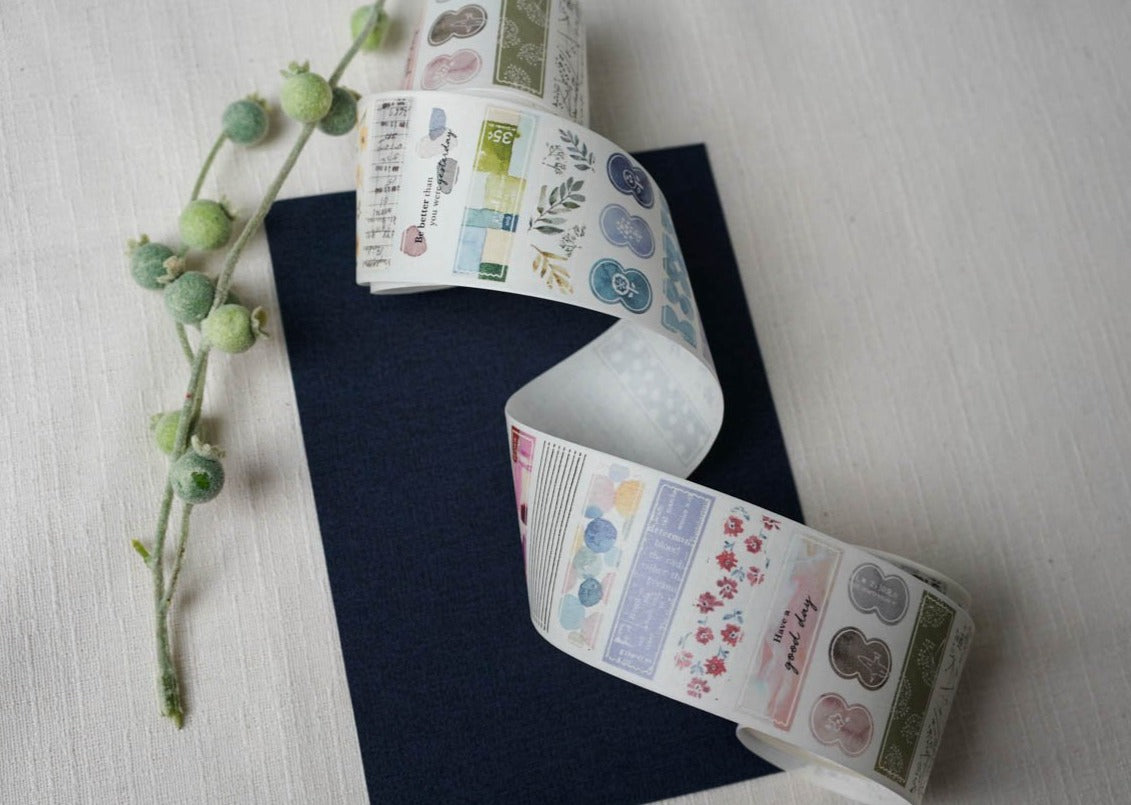 Pion Die-cut Sticker Roll - Patterns