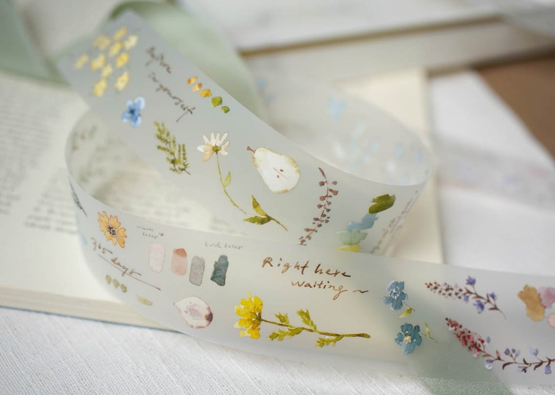 Pion Matt PET Tape - Watercolor Botanical Garden