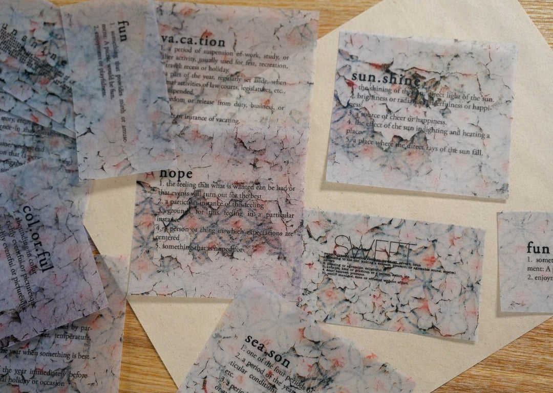Glassine Handmade Decoration Paper Set - Floral