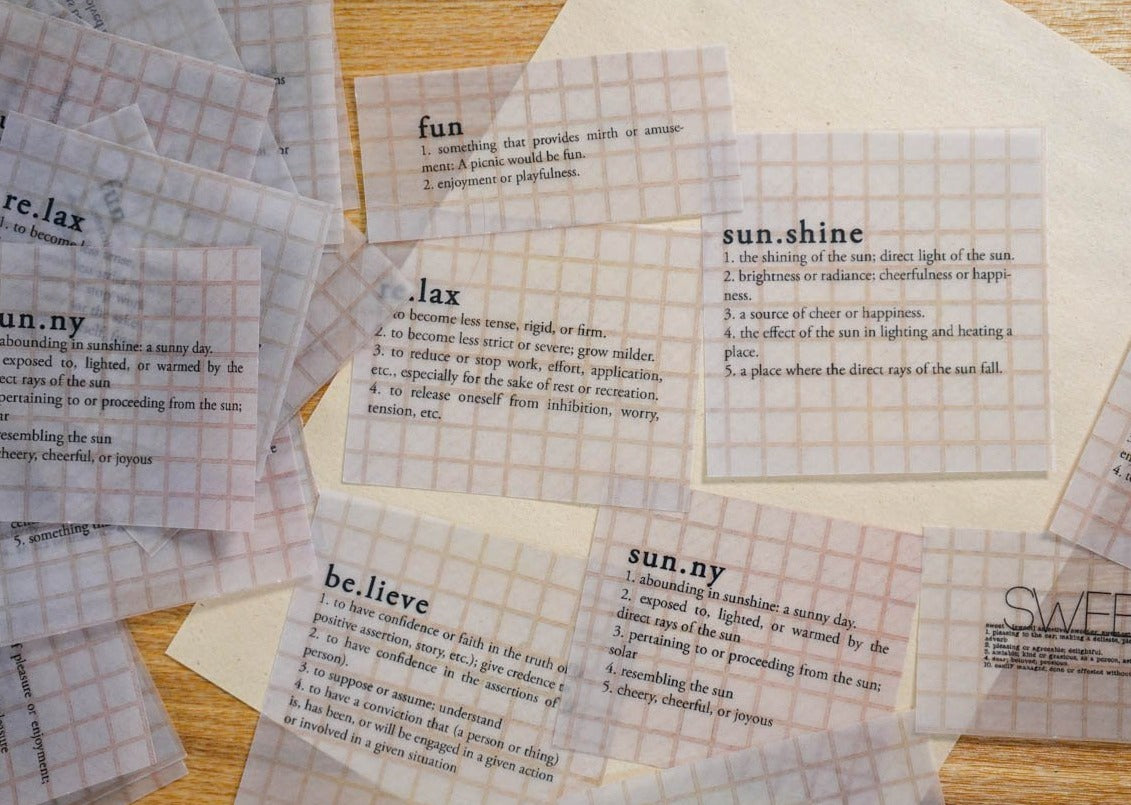 Glassine Handmade Decoration Paper Set - Grid