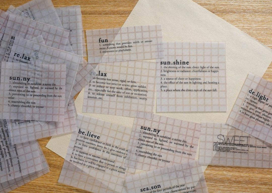 Glassine Handmade Decoration Paper Set - Grid