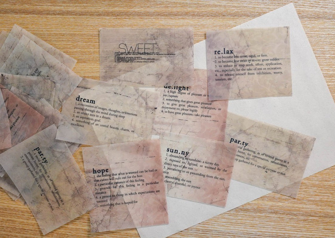 Glassine Handmade Decoration Paper Set - Scratches