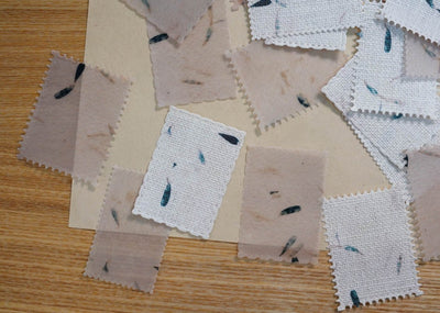 tamp Shaped Handmade Decoration Paper Set - Leaves