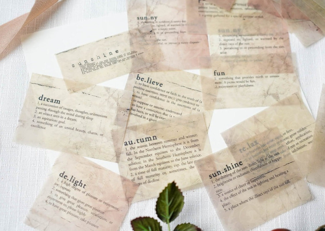 Glassine Handmade Decoration Paper Set - Scratches