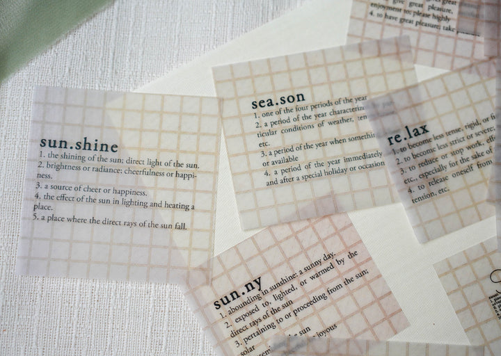 Glassine Handmade Decoration Paper Set - Grid