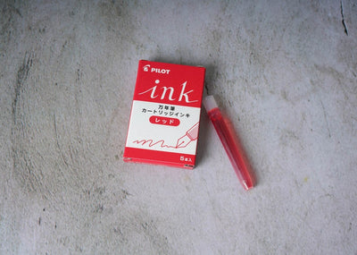Pilot Ink Refill Cartridges - Set of 5 - Red