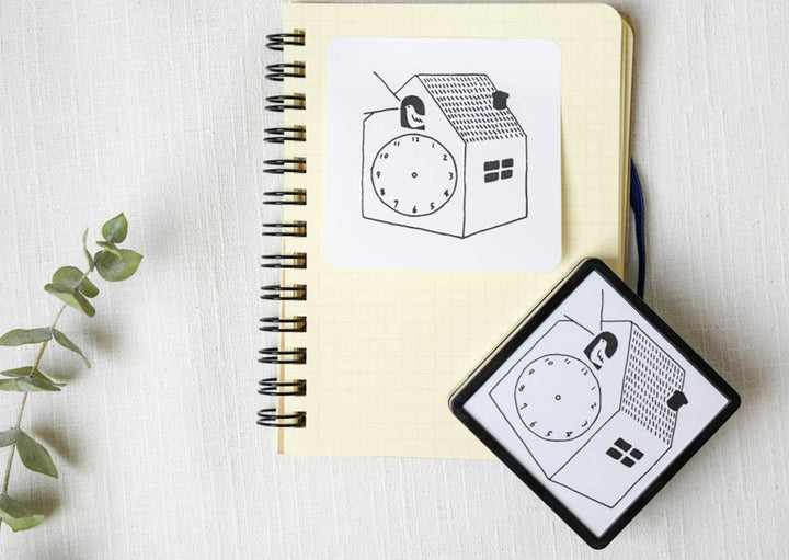 Midori Paintable Stamp - Oil-based Ink Clock