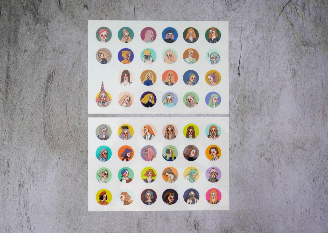 La Dolce Vita Transfer Sticker - Circles and Girls 