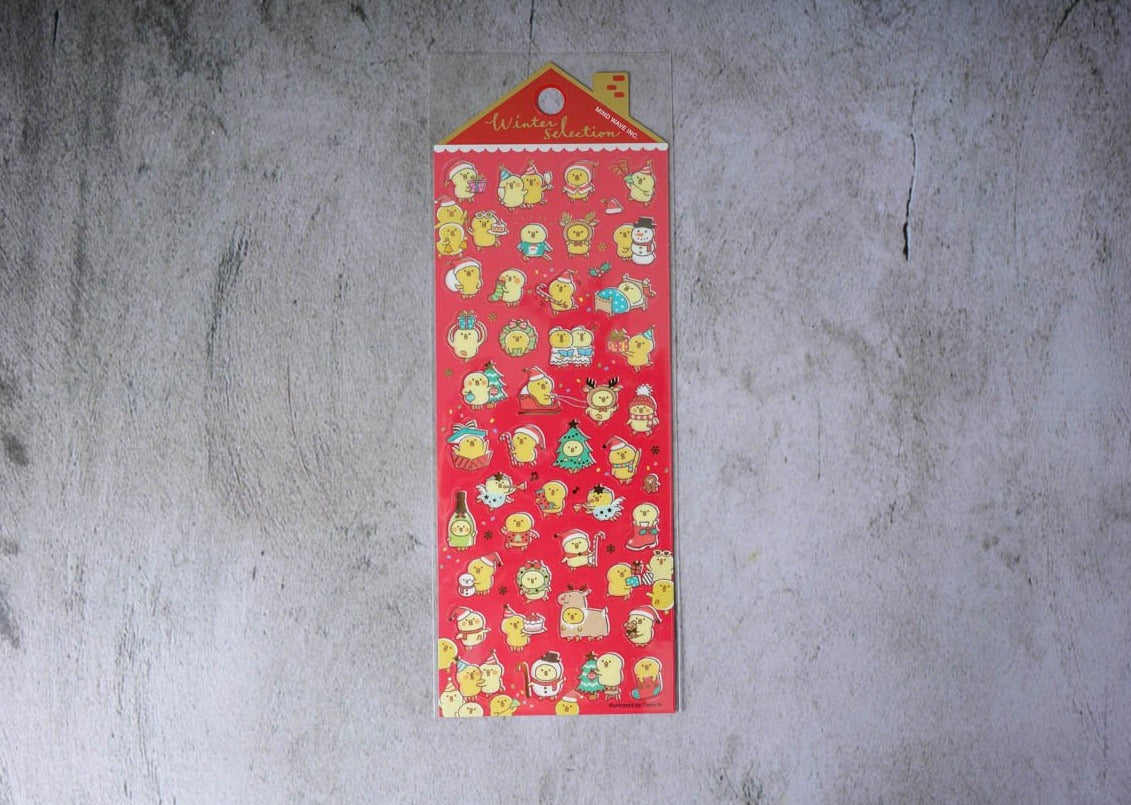 Mind Wave Limited Winter Selection PuchiPuchi Stickers - Piyoko Beans 