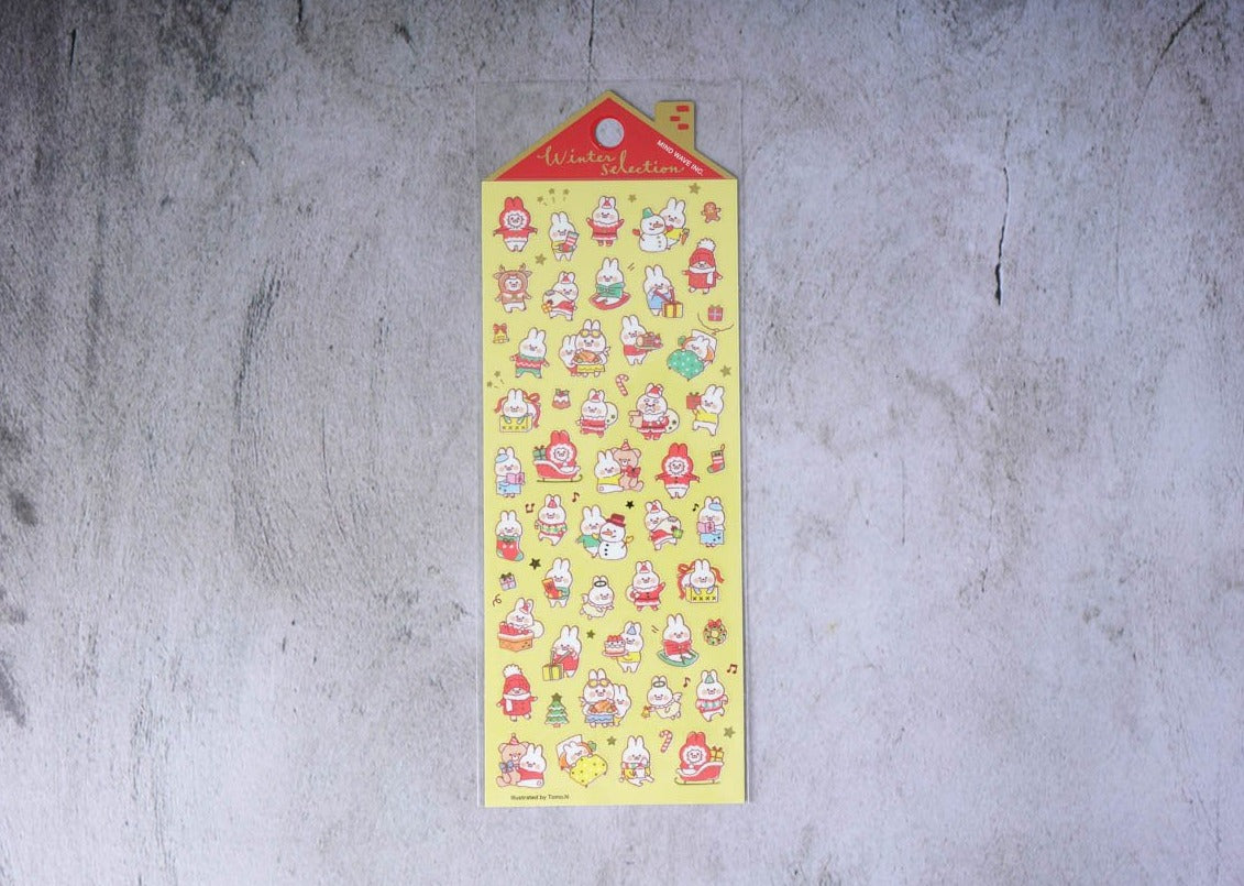 Mind Wave Limited Winter Selection PuchiPuchi Stickers - Bunny Muchan