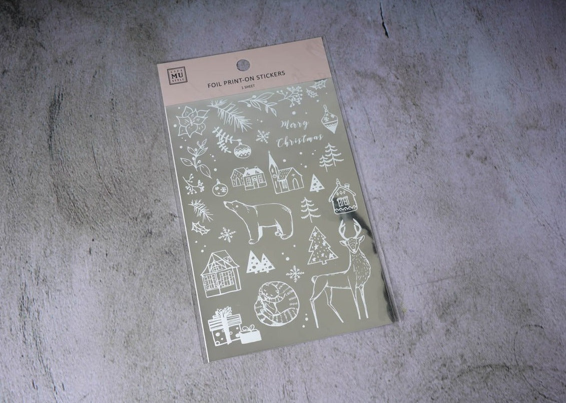 MU Foil Christmas Limited Print-on Stickers - Ornaments 