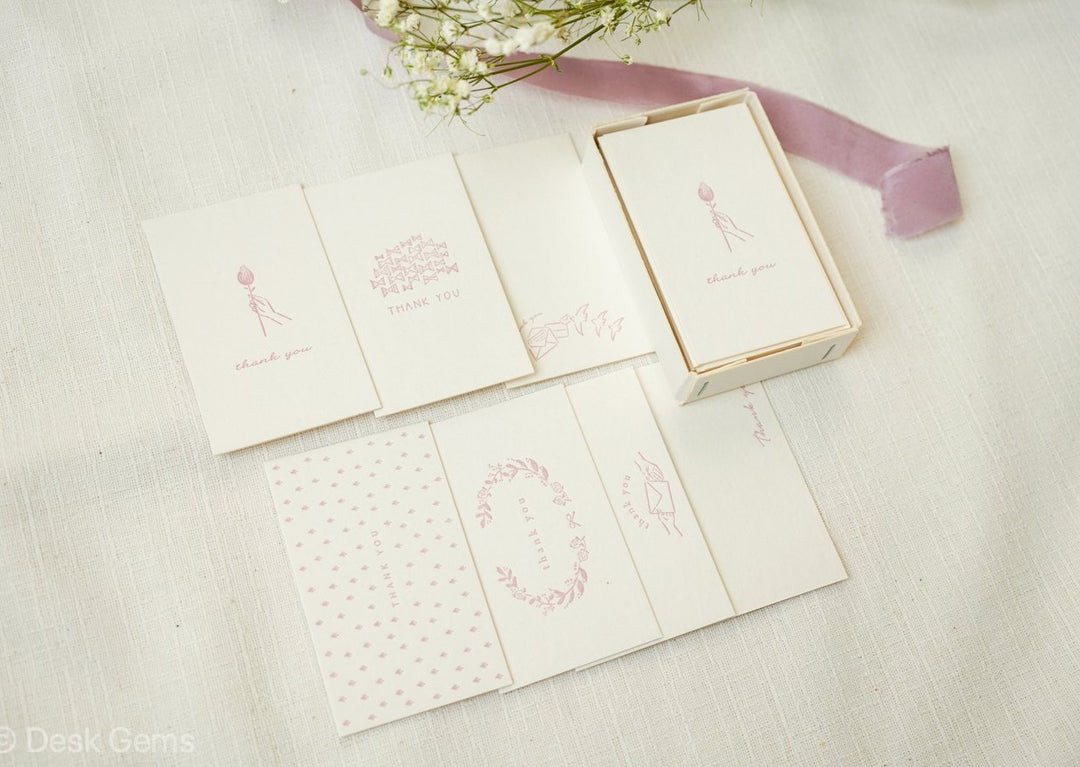 Oeda Letterpress Limited Edition Thank You Card Box - Light Purple