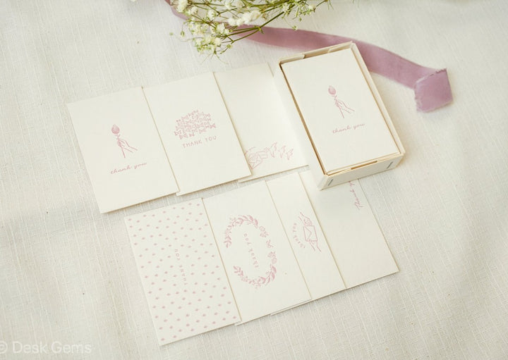 Oeda Letterpress Limited Edition Thank You Card Box - Light Purple