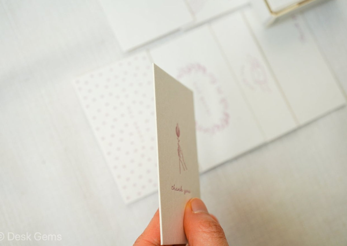 Oeda Letterpress Limited Edition Thank You Card Box - Light Purple