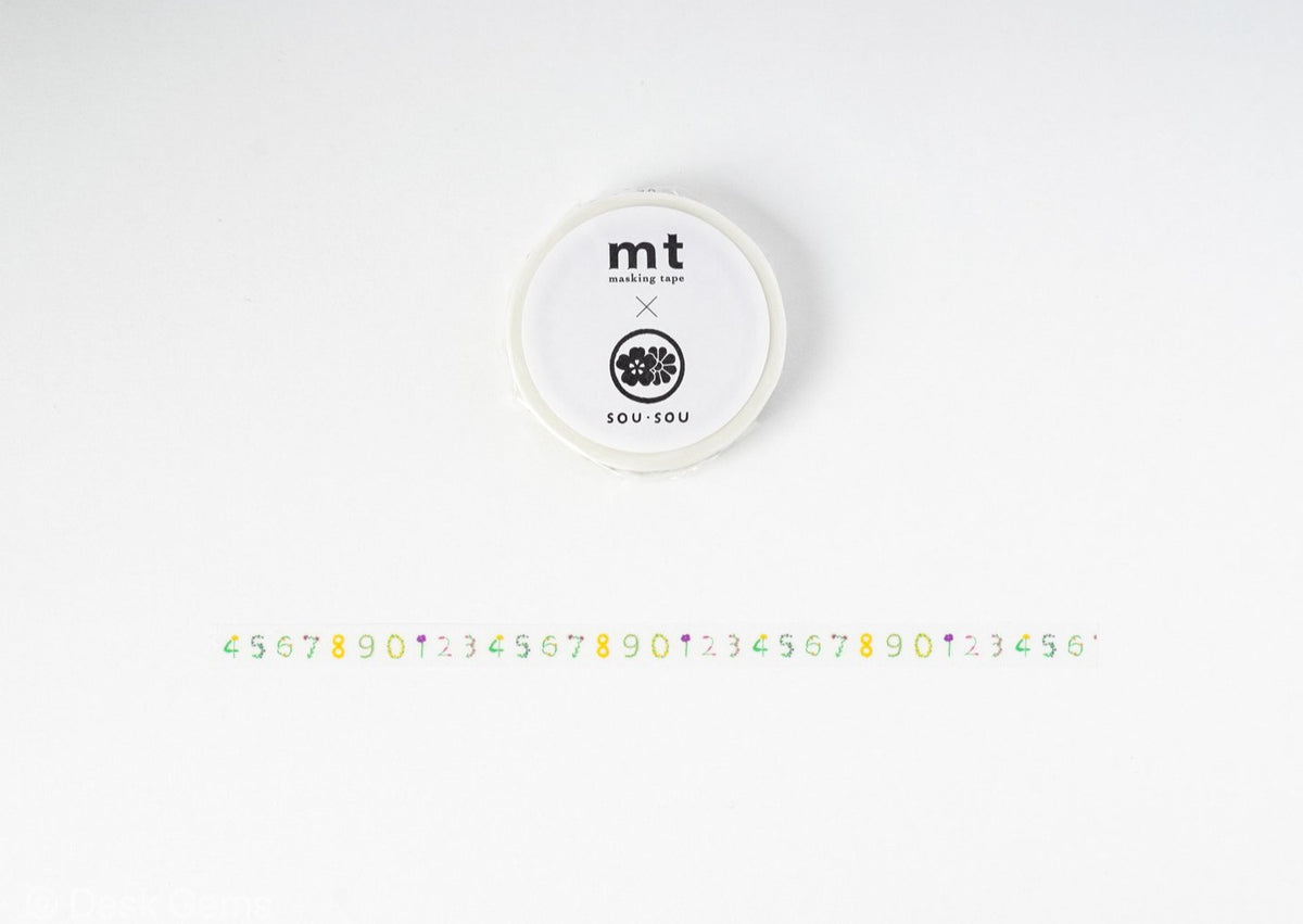 MT Washi Tape Special Collaboration - Sou-sou Floral Numbers