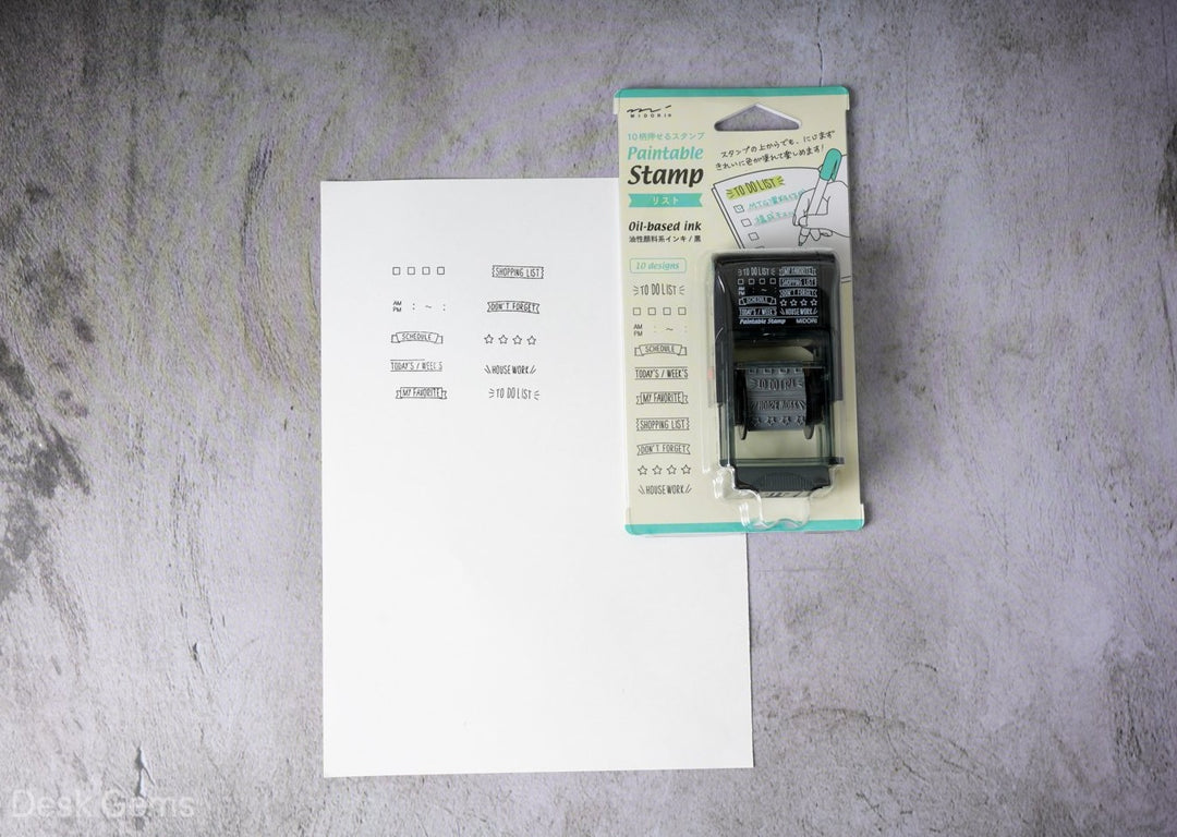 Midori Rotating Paintable Stamp - List