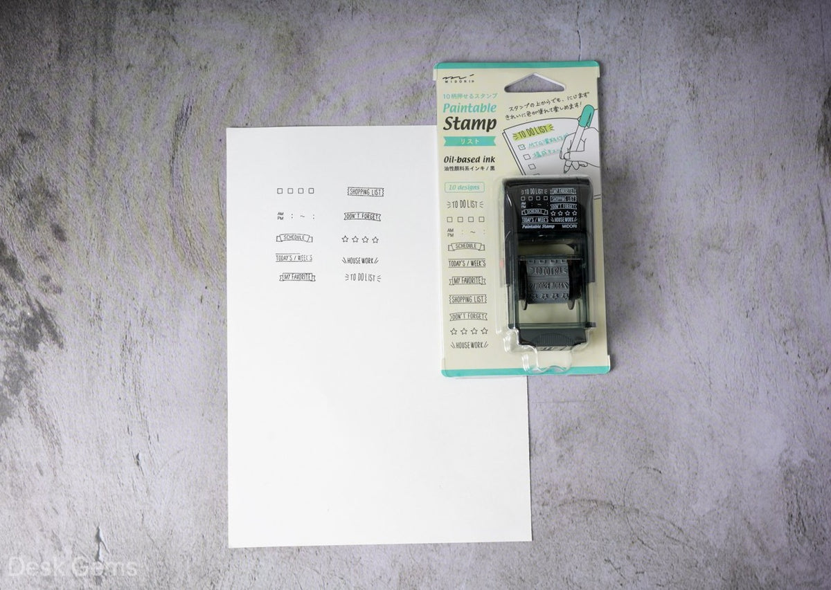 Midori Rotating Paintable Stamp - List
