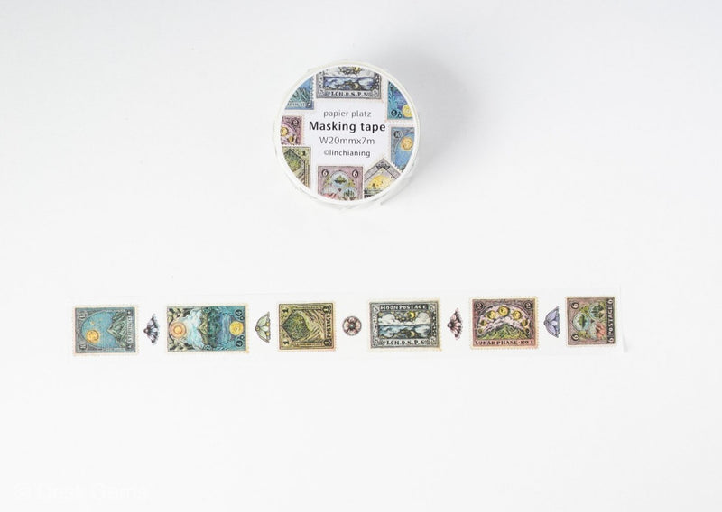 Papier Platz x Lin Chia Ning Washi Tape - Antique Postage Stamps