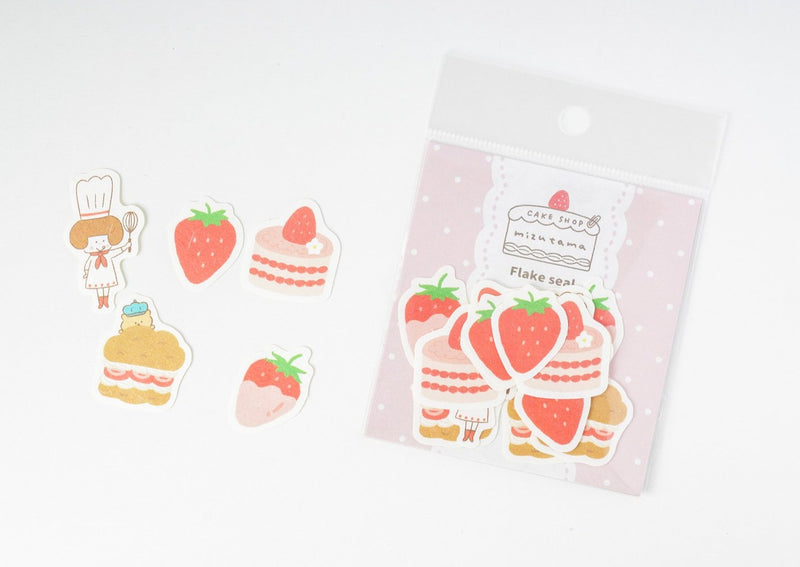 Papier Platz × Mizutama Cake Shop Flake Seals - Strawberry Cake 