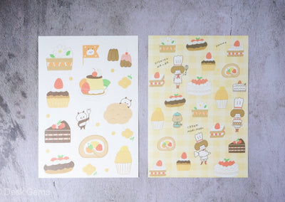 Papier Platz × Mizutama Cake Shop Masking Seal Sheet - Cream