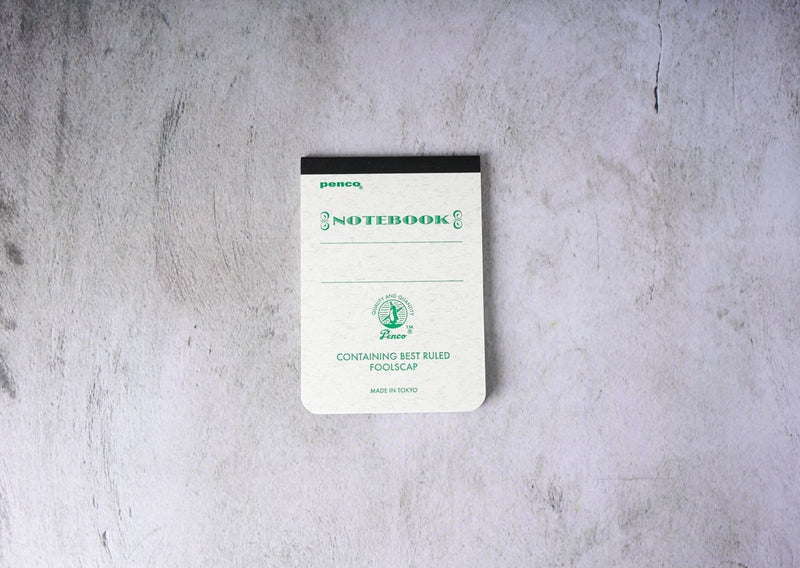 Penco Foolscap Lined Notebook - A7 -Green