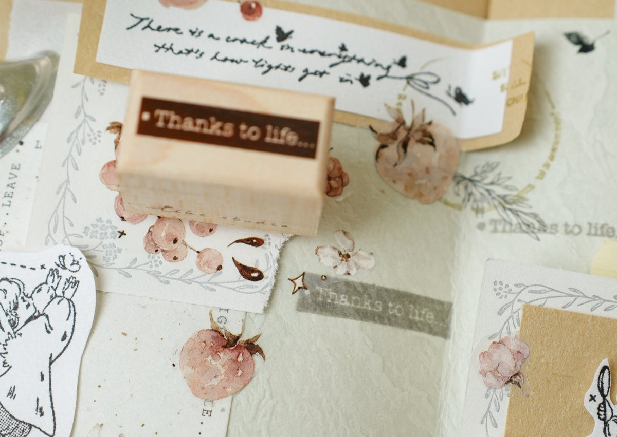 Like Studio Vol.2 Unexpected Beauties Rubber Stamps - Thanks to Life (Reversed) 