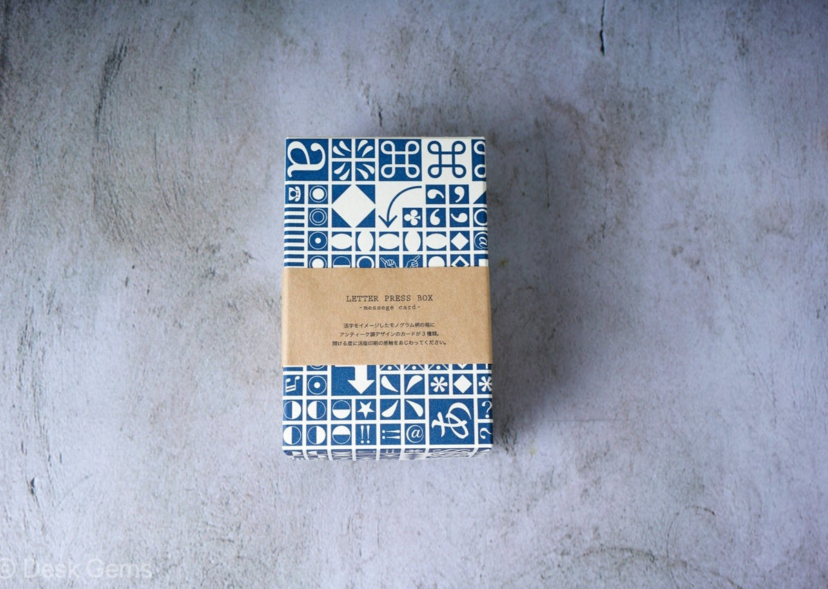 KITERA Letterpress Message Card Box 