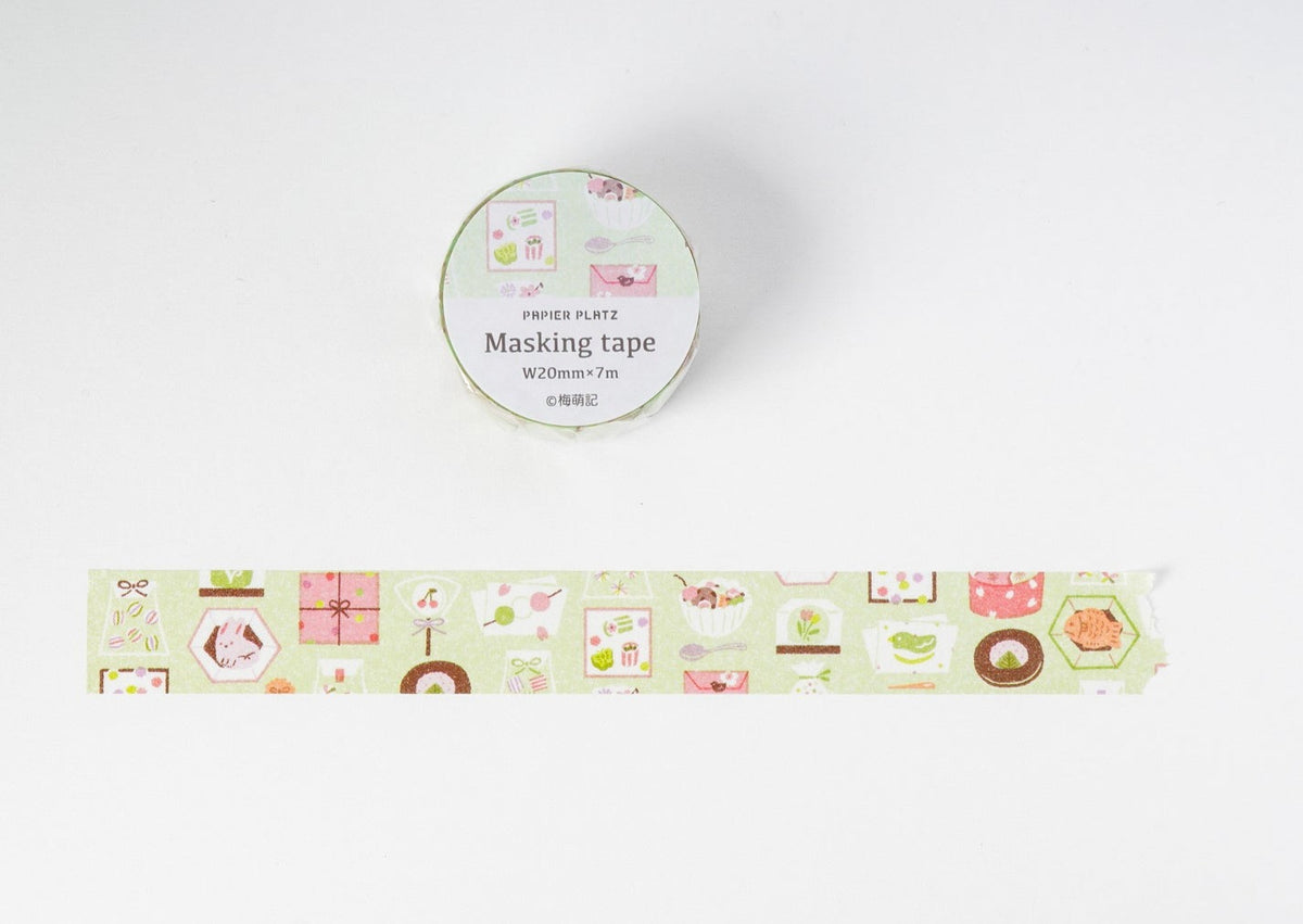 Papier Platz Umemo Egi. Washi Tape - Japanese Sweets 