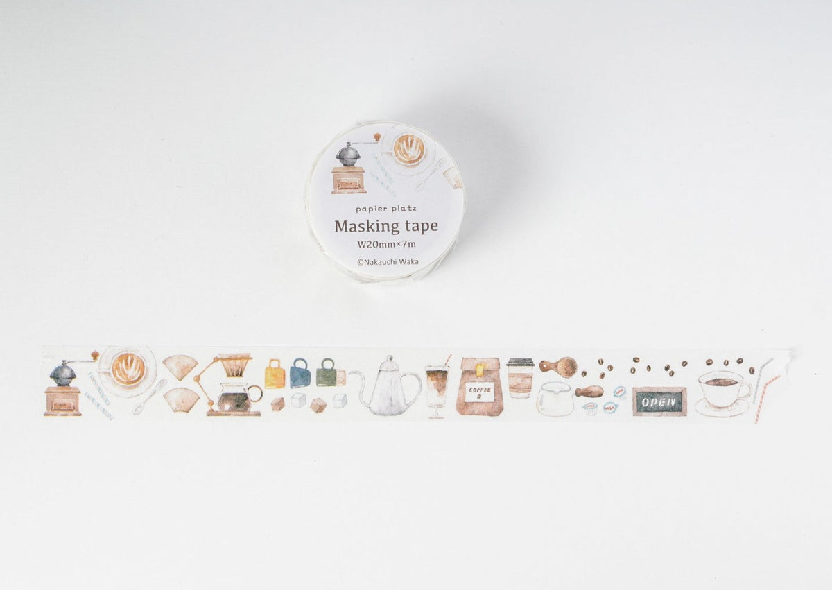 Papier Platz x Nakauchi Waka Washi Tape - Cafe 