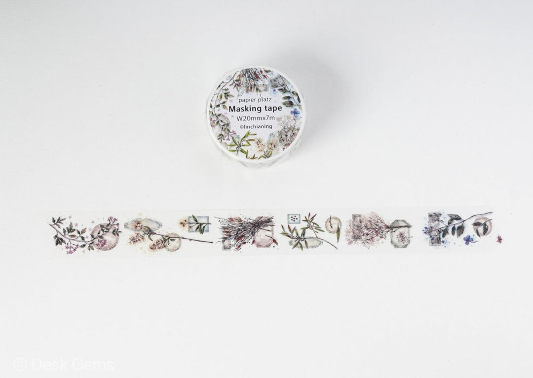 Papier Platz x Lin Chia Ning Washi Tape - Vintage Flower 