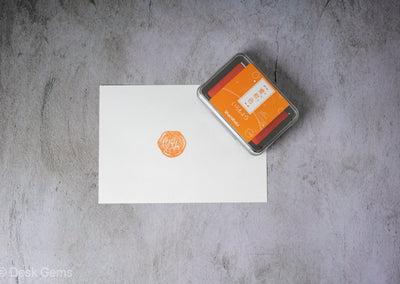 Shachihata Iromoyo Oil-Based Ink Pad (2021 New Colors) - Tangerine (Orange)