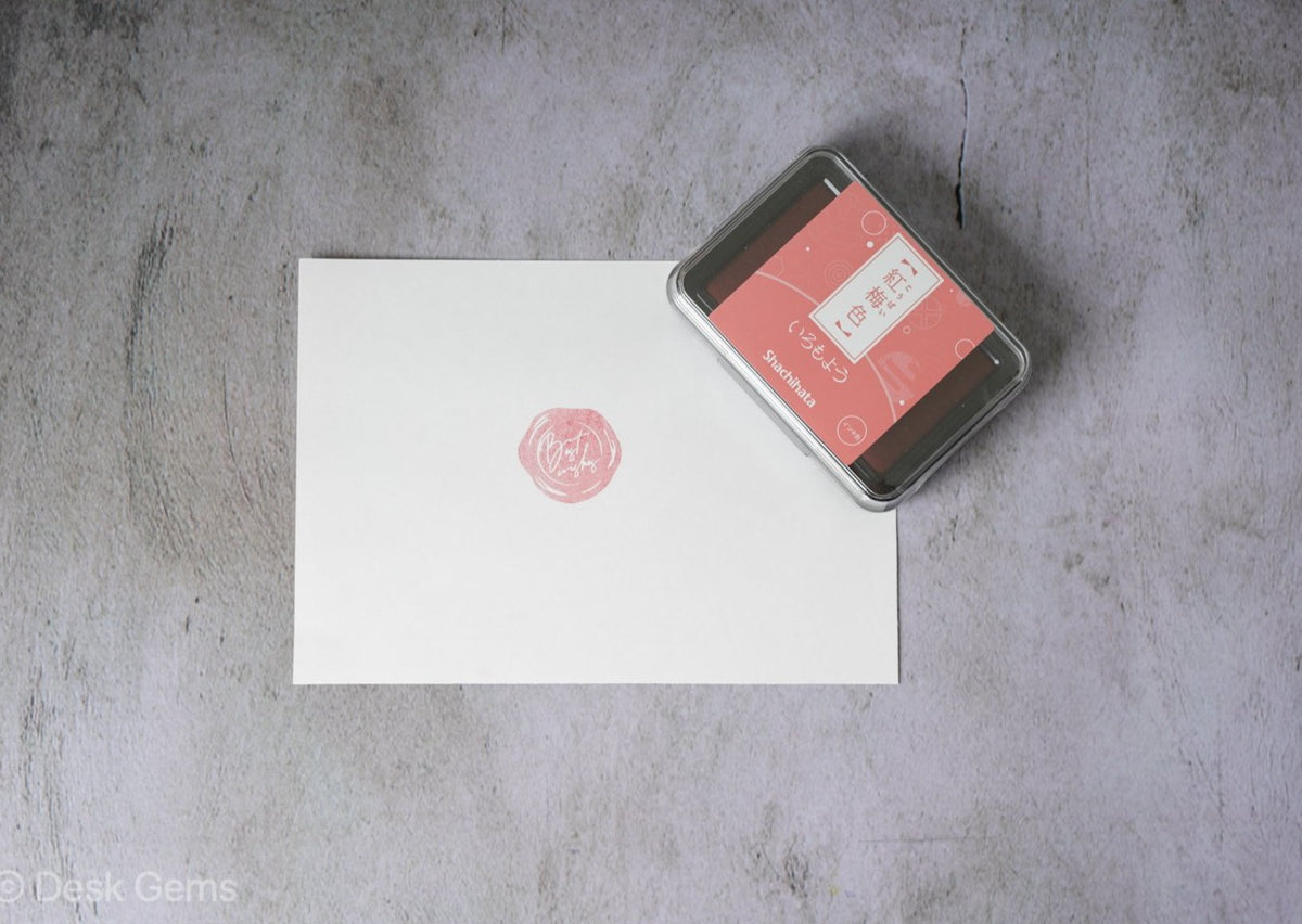 Shachihata Iromoyo Oil-Based Ink Pad (2021 New Colors) - Red Plum